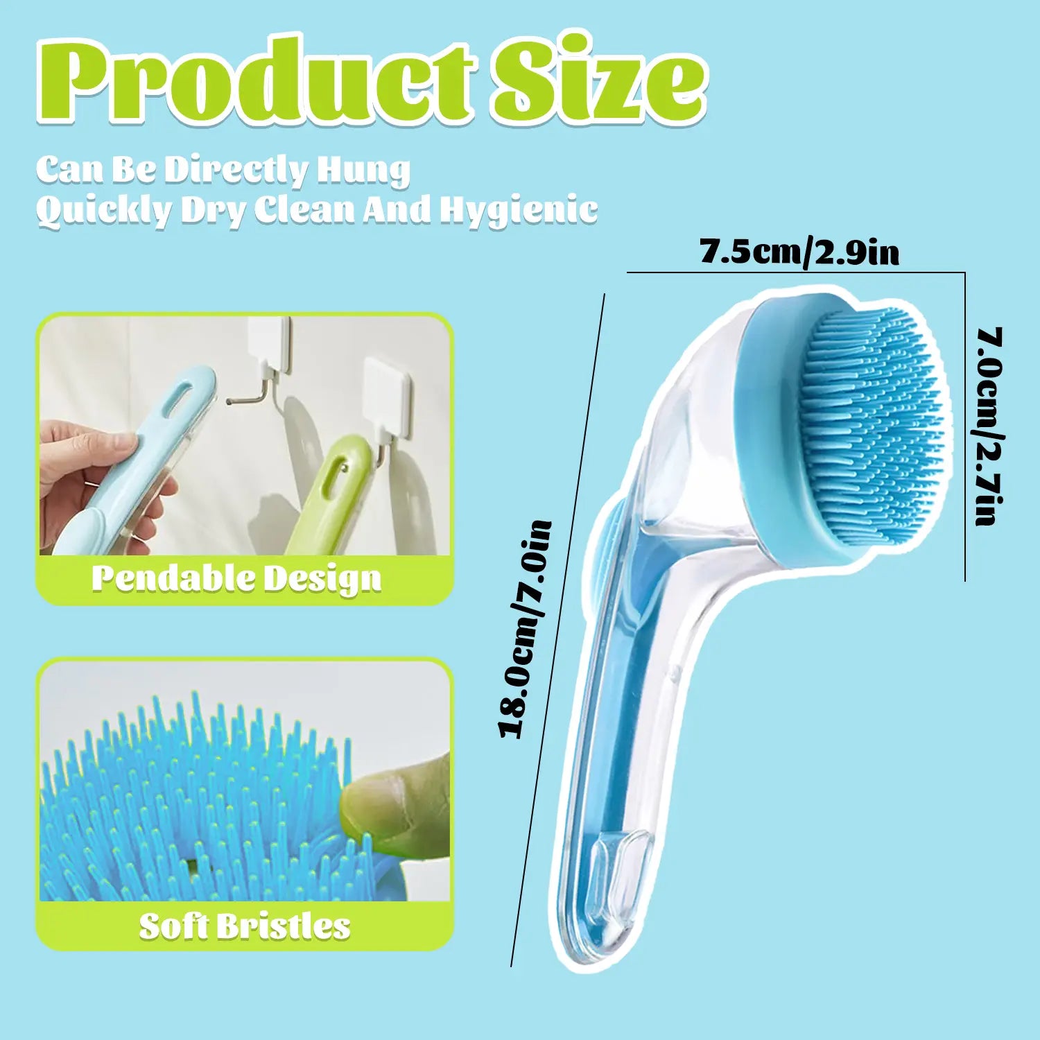 Transform Bath Time with Our Ergonomic Pet Bath Brush & Shampoo Dispenser for Dogs and Cats - Gentle Massage Grooming Tool!